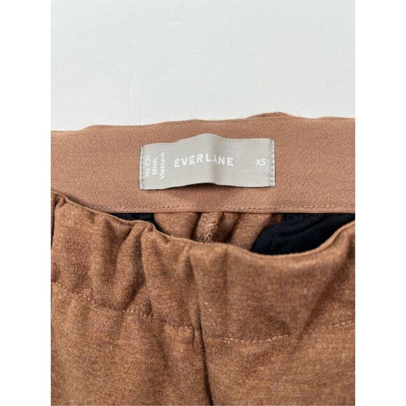 Everlane The Dream Pant Tailored Front Sewn Seam Pull On Elastic Tan Size XS EUC - Picture 3 of 9